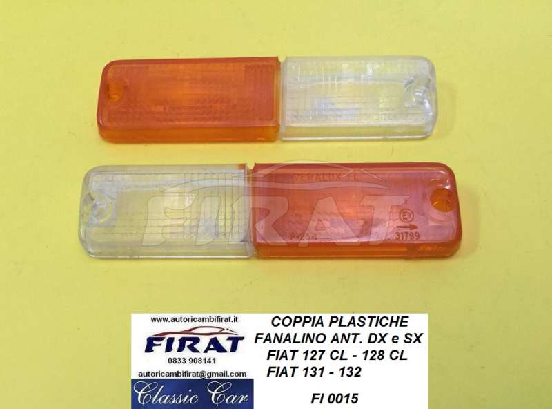 PLASTICA FANALINO FIAT 127 2 SERIE CL - 128 - 131 - 132 ANT.
